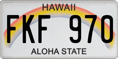 HI license plate FKF970
