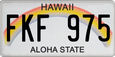 HI license plate FKF975