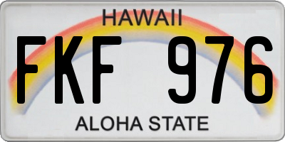 HI license plate FKF976