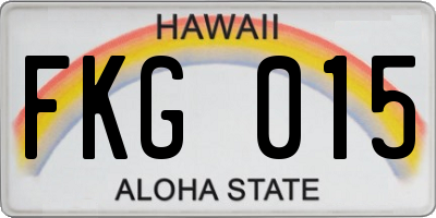 HI license plate FKG015