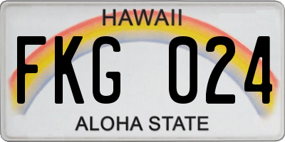 HI license plate FKG024