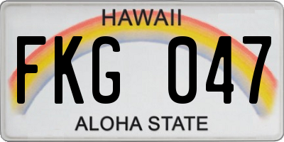 HI license plate FKG047