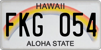 HI license plate FKG054