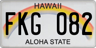 HI license plate FKG082