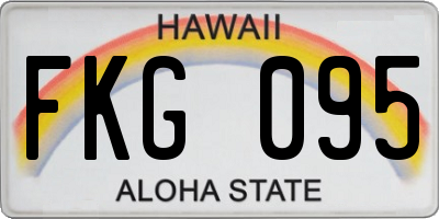 HI license plate FKG095