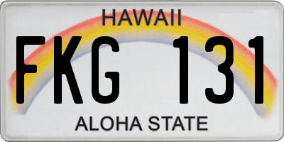 HI license plate FKG131