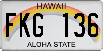 HI license plate FKG136
