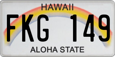 HI license plate FKG149