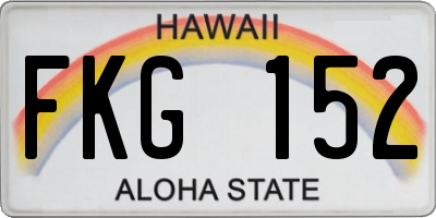 HI license plate FKG152