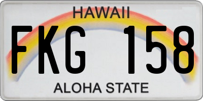 HI license plate FKG158