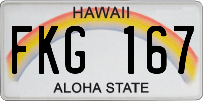 HI license plate FKG167