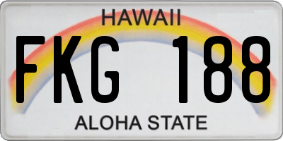 HI license plate FKG188