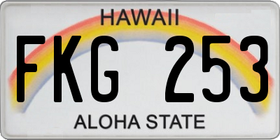 HI license plate FKG253