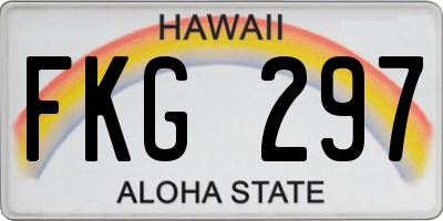 HI license plate FKG297