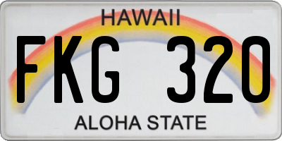 HI license plate FKG320