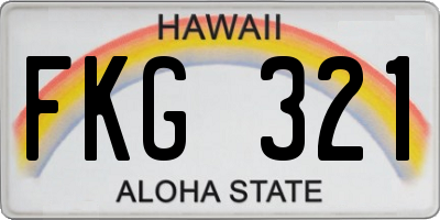 HI license plate FKG321