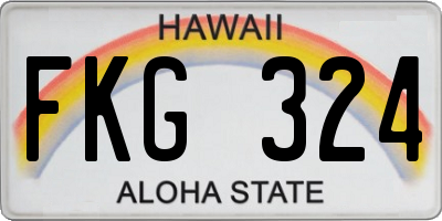 HI license plate FKG324