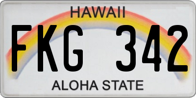 HI license plate FKG342