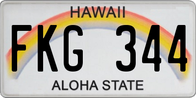 HI license plate FKG344