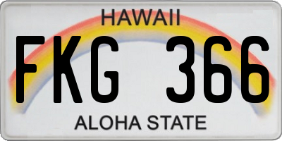 HI license plate FKG366