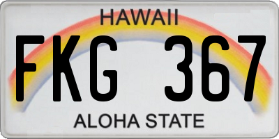 HI license plate FKG367