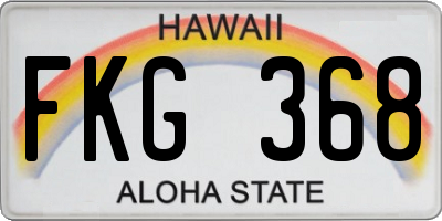 HI license plate FKG368