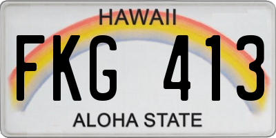 HI license plate FKG413