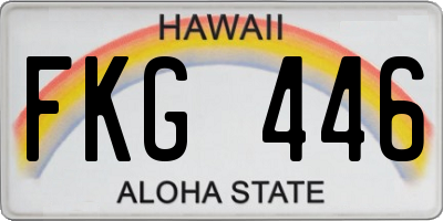 HI license plate FKG446
