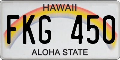 HI license plate FKG450