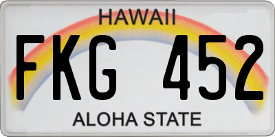 HI license plate FKG452