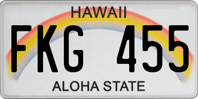 HI license plate FKG455