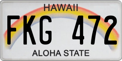 HI license plate FKG472