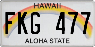HI license plate FKG477