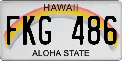 HI license plate FKG486
