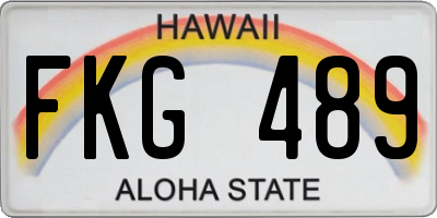 HI license plate FKG489