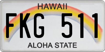 HI license plate FKG511