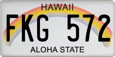 HI license plate FKG572