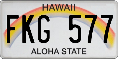 HI license plate FKG577