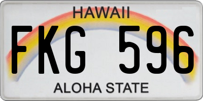 HI license plate FKG596