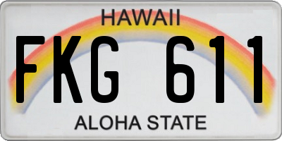 HI license plate FKG611