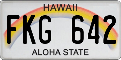HI license plate FKG642