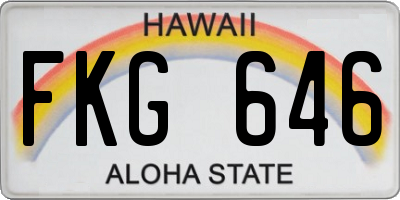 HI license plate FKG646