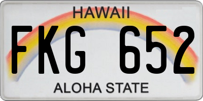 HI license plate FKG652