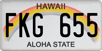 HI license plate FKG655