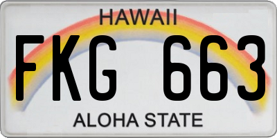 HI license plate FKG663