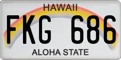 HI license plate FKG686