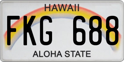HI license plate FKG688