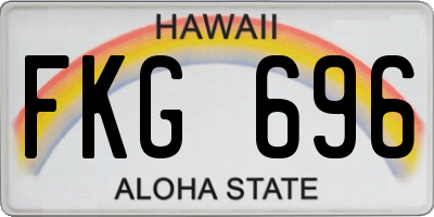 HI license plate FKG696