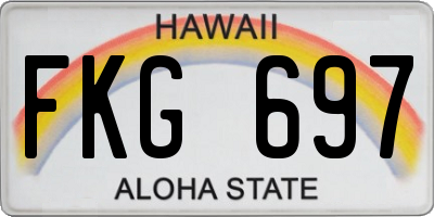 HI license plate FKG697