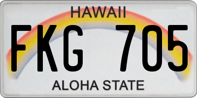 HI license plate FKG705